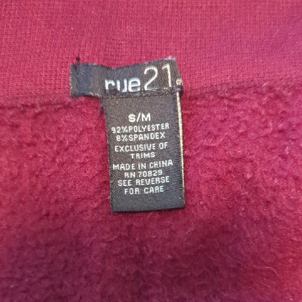 Rue21 Burgundy Leggings - Picture 4 of 4